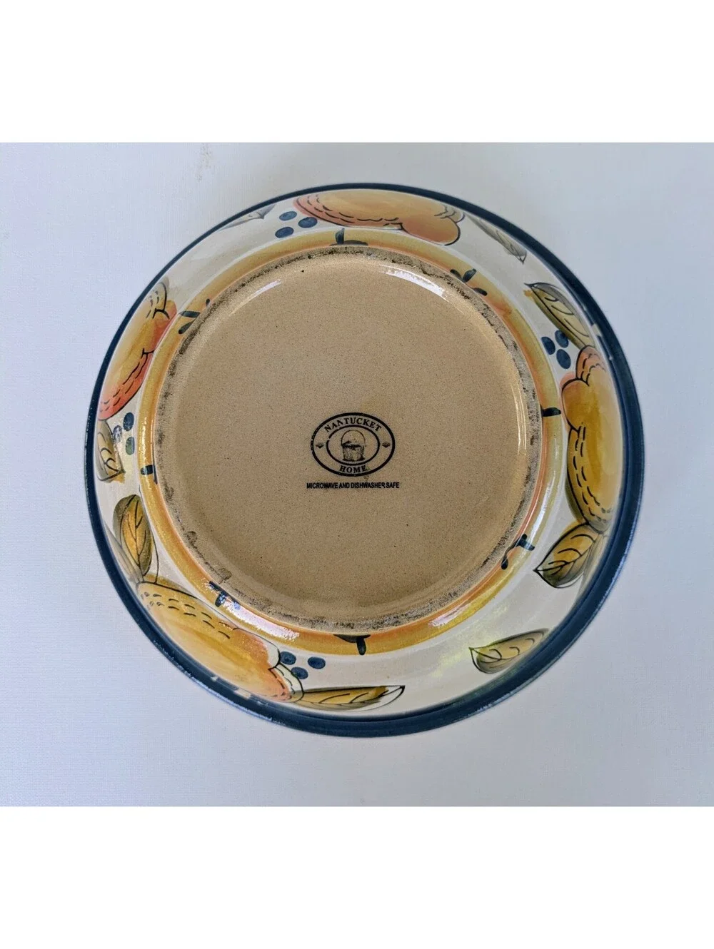 90s Y2k Tuscan Style Lemon / Citrus Fruit Bowl, Nantucket Home, 10